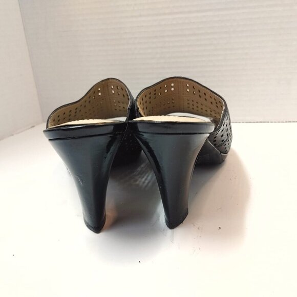 Naturalizer Womens Sandals N5 Comfort Byers Slip On Med Heel Black Sz 7W - Picture 6 of 9